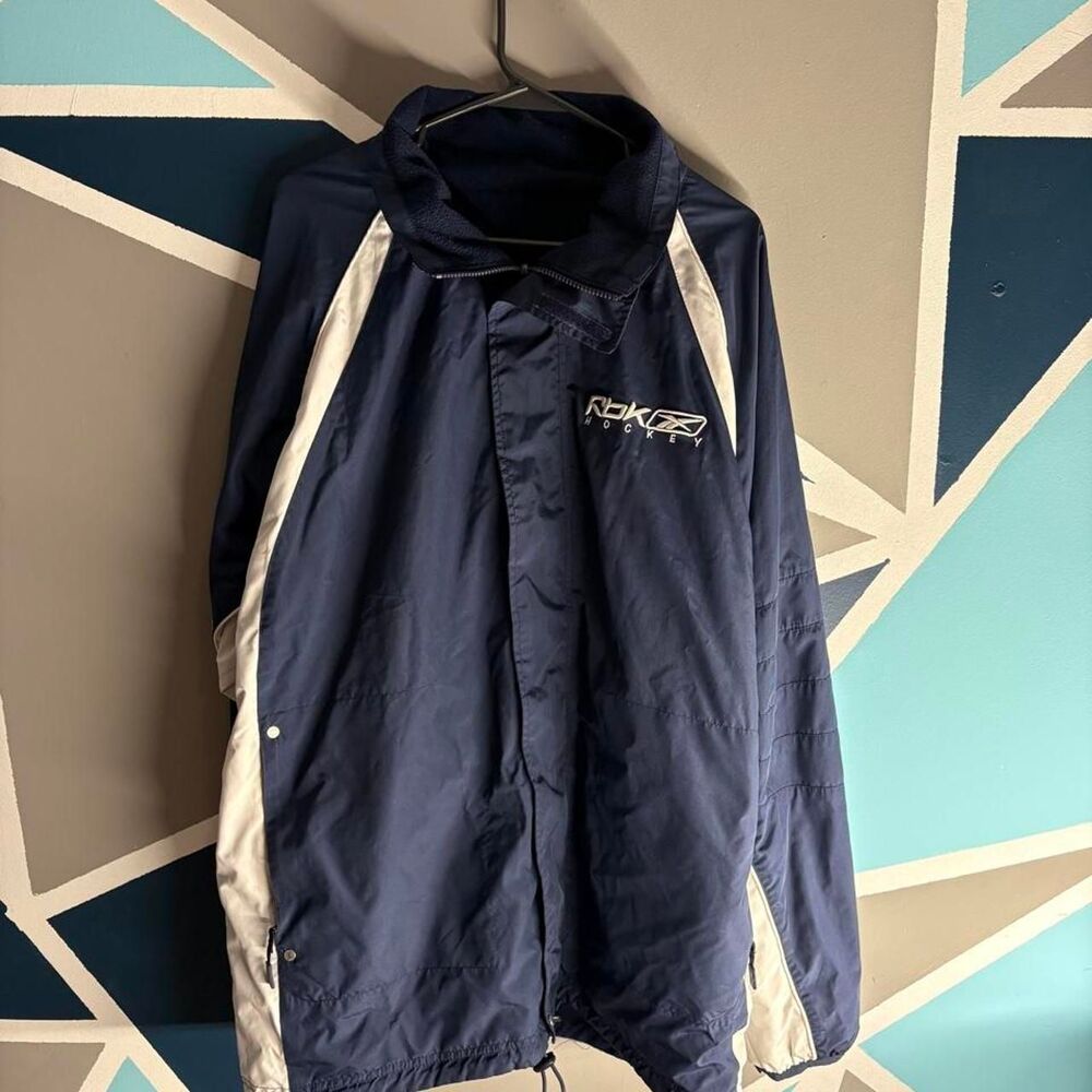 Reebok Men's Navy and Blue Jacket